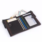 Goolink GL32400 – Premium Genuine Leather Wallet for Men | Sleek Bifold Design with Dual Zippers | Black - Image 6