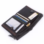 Goolink GL32400 – Premium Genuine Leather Wallet for Men | Sleek Bifold Design with Dual Zippers | Black - Image 7