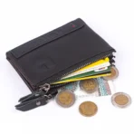 Goolink GL32400 – Premium Genuine Leather Wallet for Men | Sleek Bifold Design with Dual Zippers | Black - Image 8