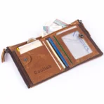 Goolink Men’s Wallet – Model GL32401 | Genuine Leather, Bifold, Dual Zipper - Image 7