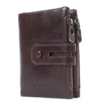 Goolink Premium Leather Wallet – Model GL32411 – Holds 17 Cards, Dual Zippers, Full-Length Cash Pocket, RFID Protected