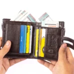 Goolink Premium Leather Wallet – Model GL32411 – Holds 17 Cards, Dual Zippers, Full-Length Cash Pocket, RFID Protected - Image 4