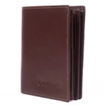 ⁦محفظة جولينك للرجال - موديل GL32441 | محفظة جلد طبيعي بنية اللون ممتازة ذات فتحات متعددة للبطاقات - وحماية RFID⁩ - الصورة ⁦2⁩