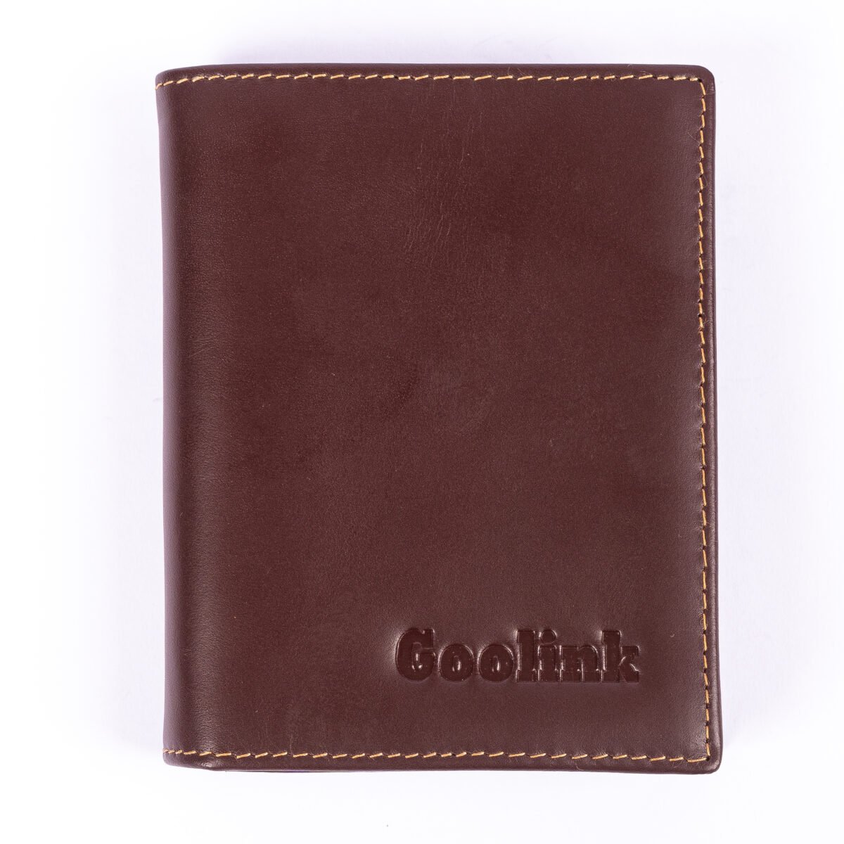⁦محفظة جولينك للرجال - موديل GL32441 | محفظة جلد طبيعي بنية اللون ممتازة ذات فتحات متعددة للبطاقات - وحماية RFID⁩ - الصورة ⁦3⁩