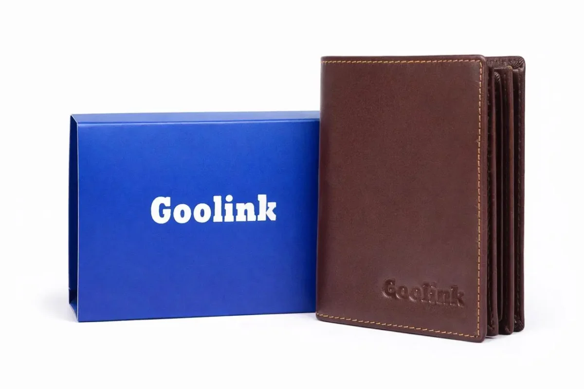Goolink Men’s Wallet – Model GL32441 | Premium Brown Genuine Leather Bifold with Multiple Card Slots & Sleek Finish - Image 7