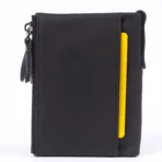 Goolink GL32400 – Premium Genuine Leather Wallet for Men | Sleek Bifold Design with Dual Zippers | Black - Image 3