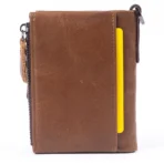 Goolink Men’s Wallet – Model GL32431 | Brown Genuine Leather, Chain Design, High Capacity & Premium Functionality - Image 3