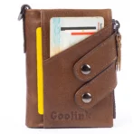 Goolink Men’s Wallet – Model GL32431 | Brown Genuine Leather, Chain Design, High Capacity & Premium Functionality - Image 4