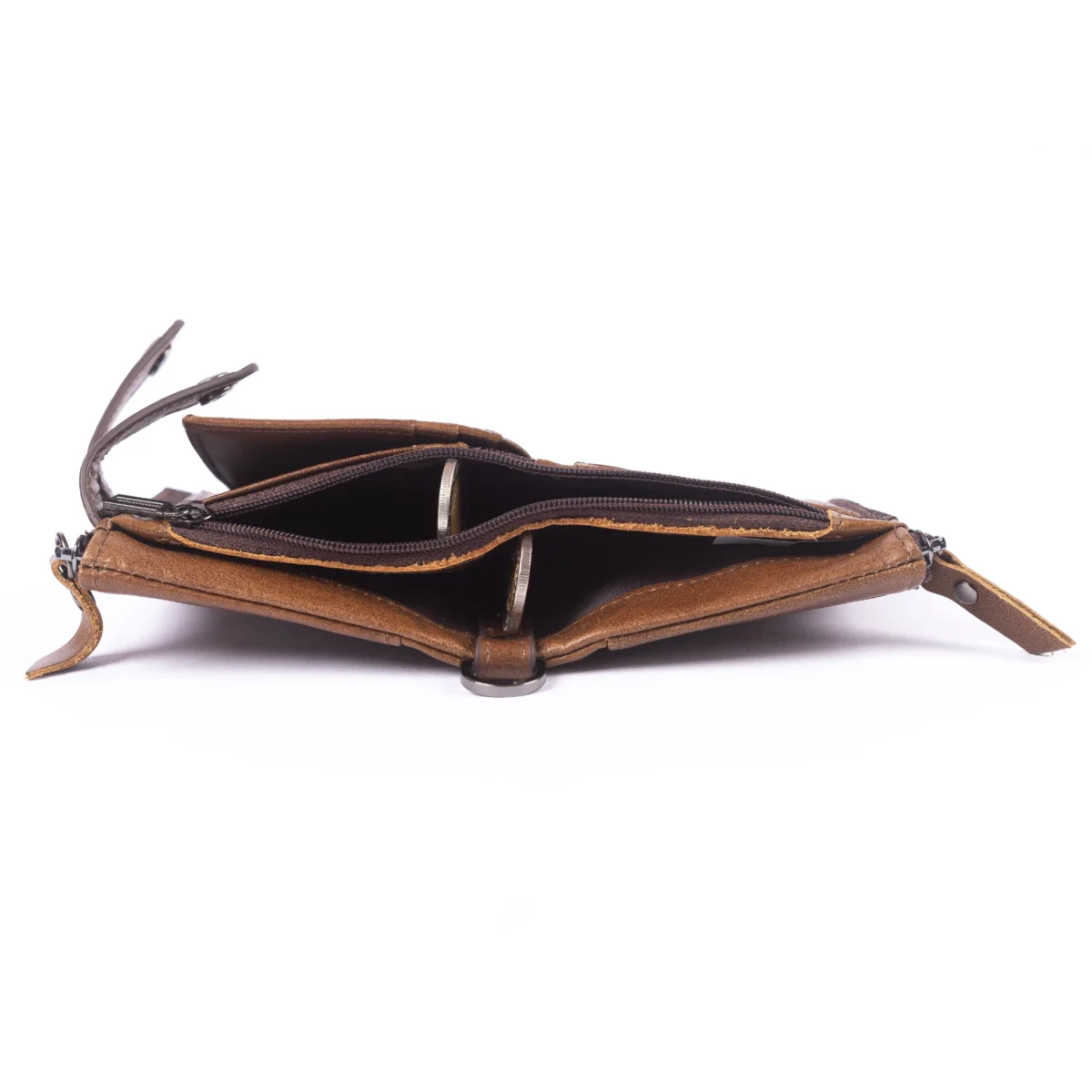 Goolink Men’s Wallet – Model GL32431 | Brown Genuine Leather, Chain Design, High Capacity & Premium Functionality - Image 6