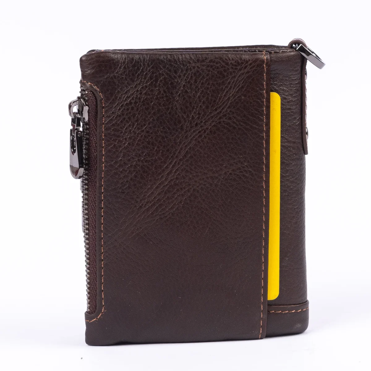 Goolink Wallet GL32421 – Multi-Zip Leather Wallet with 15 Card Slots, Removable Section & Dual Cash Compartments - Image 3