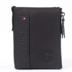 Goolink GL32400 – Premium Genuine Leather Wallet for Men | Sleek Bifold Design with Dual Zippers | Black - Image 2