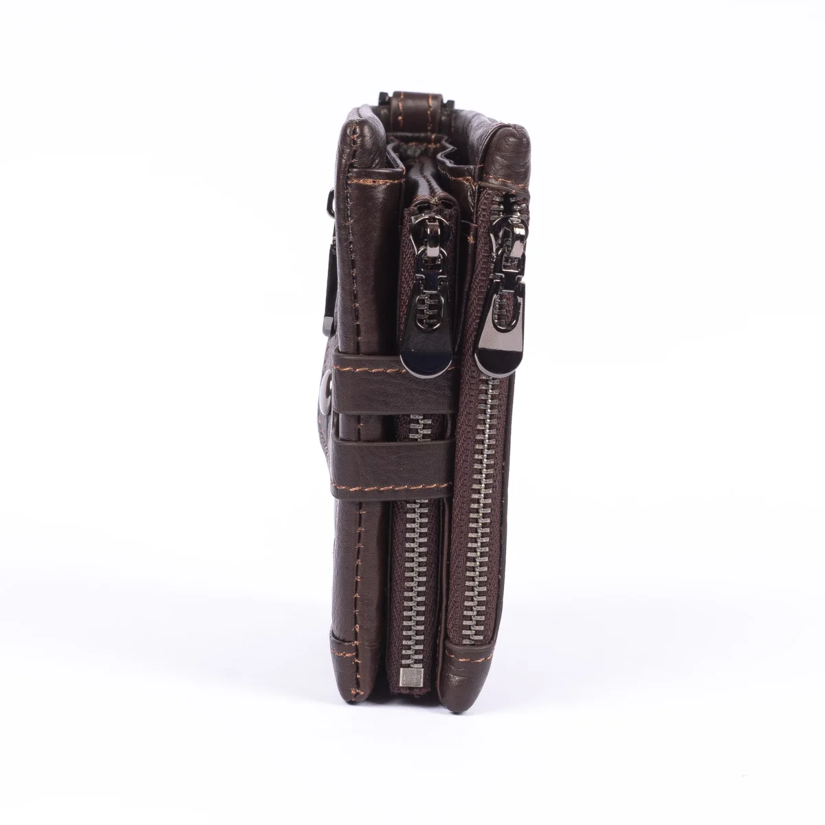 Goolink Wallet GL32421 – Multi-Zip Leather Wallet with 15 Card Slots, Removable Section & Dual Cash Compartments - Image 4