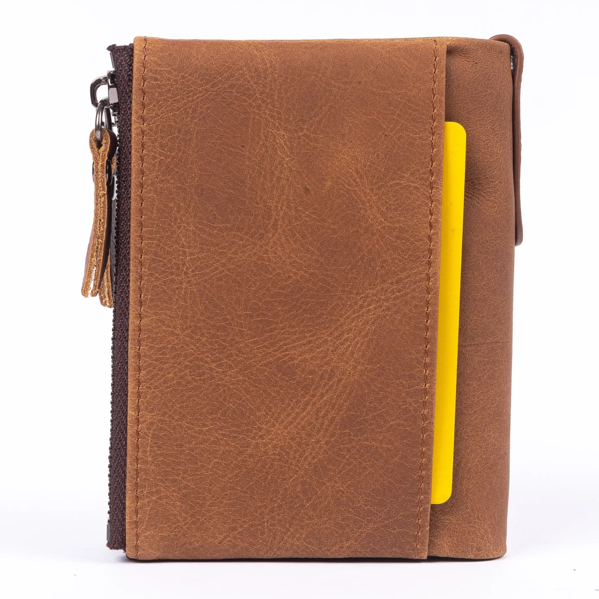 Goolink Men’s Wallet – Model GL32401 | Genuine Leather, Bifold, Dual Zipper - Image 3