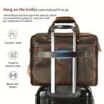 Goolink GL12612 Full Grain Leather Oversized Travel Briefcase - Image 7