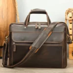 Goolink GL12612 Full Grain Leather Oversized Travel Briefcase - Image 2