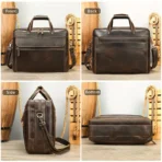 Goolink GL12612 Full Grain Leather Oversized Travel Briefcase - Image 3