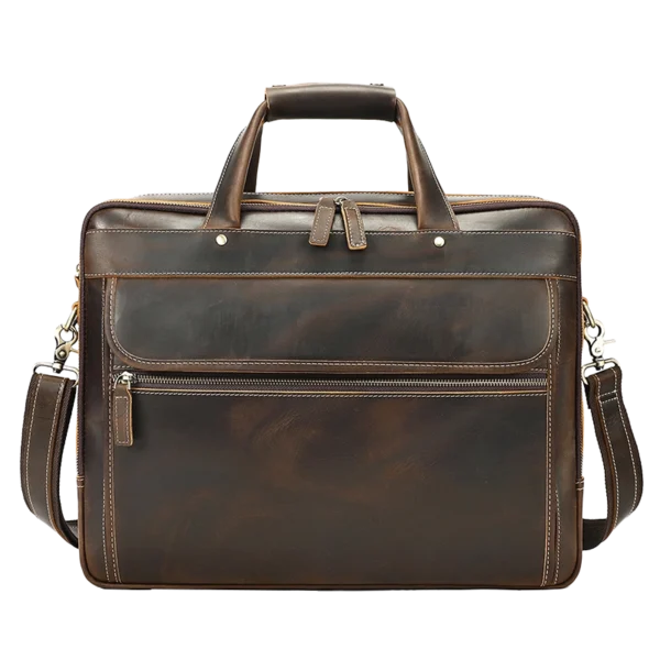 Goolink GL12612 Full Grain Leather Travel Briefcase for men