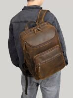 Goolink GL12642 Professional Full Grain Leather Backpack – Executive Laptop Bag - Image 11