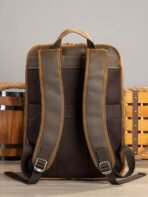 Goolink GL12642 Professional Full Grain Leather Backpack – Executive Laptop Bag - Image 3