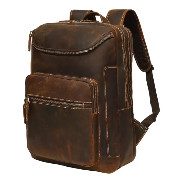 Goolink GL12642 Professional Full Grain Leather Backpack – Executive Laptop Bag
