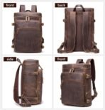 Goolink GL12652 Premium Full Grain Leather Backpack – Vintage Travel Bag (Fits up to 15.6" Laptop) - Image 7