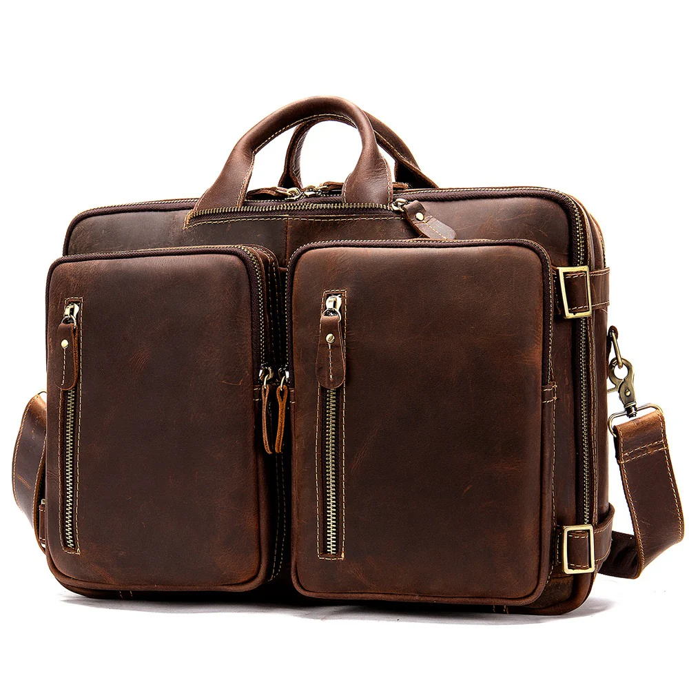 GL52612 Goolink GL52612 | 3-in-1 Genuine Leather Business & Travel Bag - Image 1