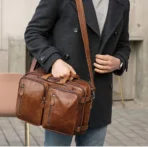Goolink GL52615 Versatile 3-in-1 Leather Bag - Exceptional Capacity - Image 11