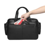 Goolink GL52620 Top Grain Leather Black Briefcase for Men - Image 11