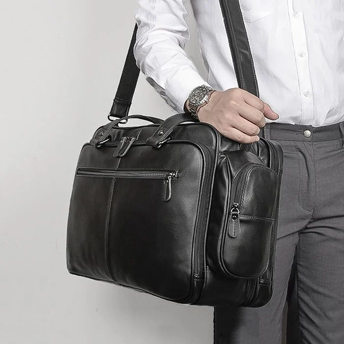Goolink GL52620 Top Grain Leather Black Briefcase for Men 2 GL52620 Internal Features