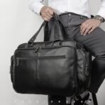 Goolink GL52620 Top Grain Leather Black Briefcase for Men - Image 13