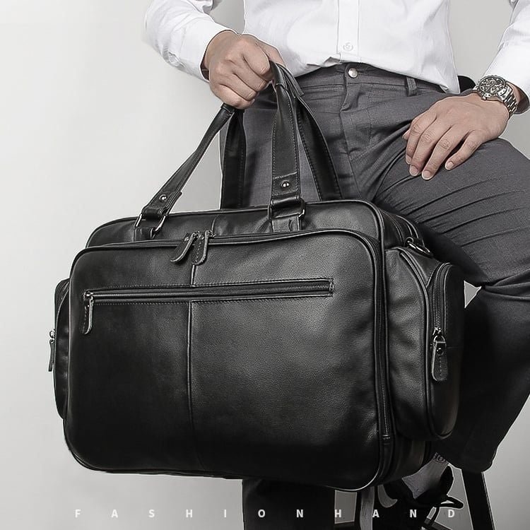 Goolink GL52620 Top Grain Leather Black Briefcase for Men 1 GL52620 Black Top Grain Leather