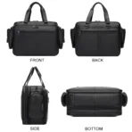 Goolink GL52620 Top Grain Leather Black Briefcase for Men - Image 6
