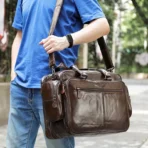Goolink GL52622 Genuine Leather Men's Travel Briefcase & Laptop Bag - Image 10